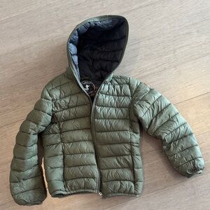 Kids Save the Duck Olive Green Puffer Jacket size 6